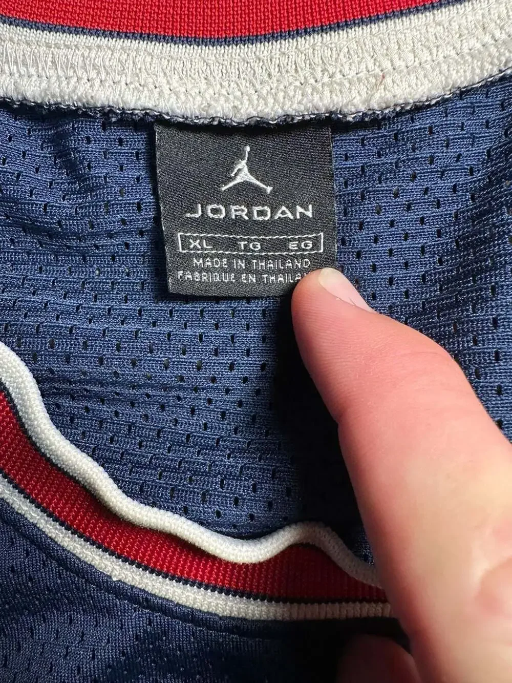Vintage Air Jordan 23 Basketball Jersey Navy Blue Size XL